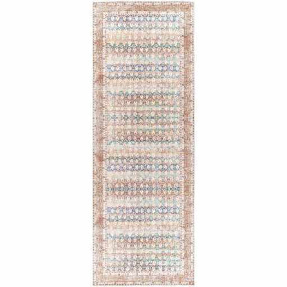 Rust Maligaya Distressed Washable Area Rug - Decor Addict, LLC