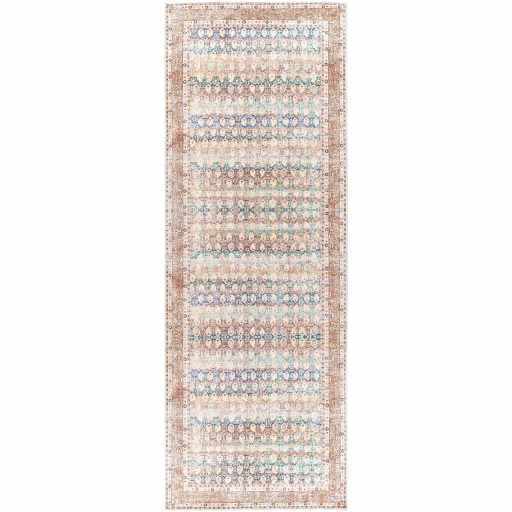 Rust Maligaya Distressed Washable Area Rug - Decor Addict, LLC