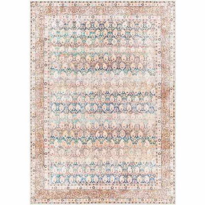 Rust Maligaya Distressed Washable Area Rug - Decor Addict, LLC