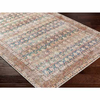 Rust Maligaya Distressed Washable Area Rug - Decor Addict, LLC