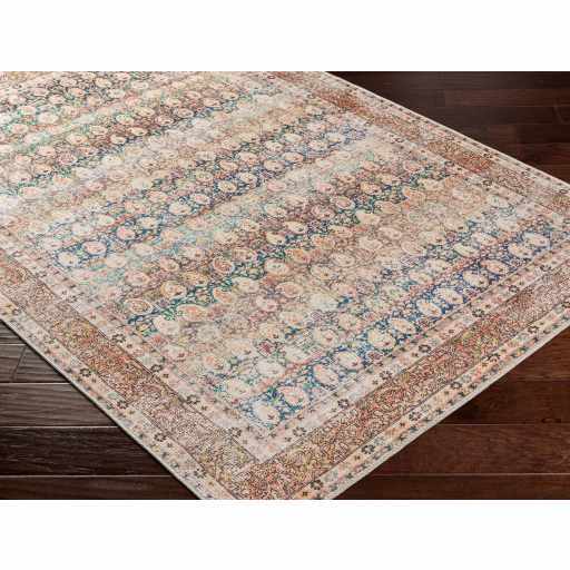 Rust Maligaya Distressed Washable Area Rug - Decor Addict, LLC