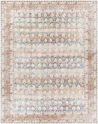 Rust Maligaya Distressed Washable Area Rug - Decor Addict, LLC