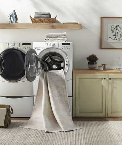 Bozkurt Distressed Washable Rug - Decor Addict, LLC