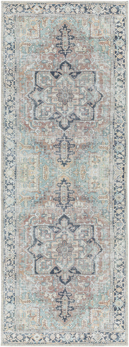 Green Nisa Vintage Washable Area Rug - Decor Addict, LLC