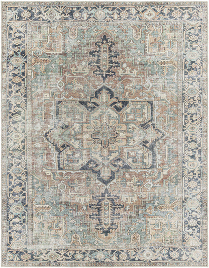 Green Nisa Vintage Washable Area Rug - Decor Addict, LLC