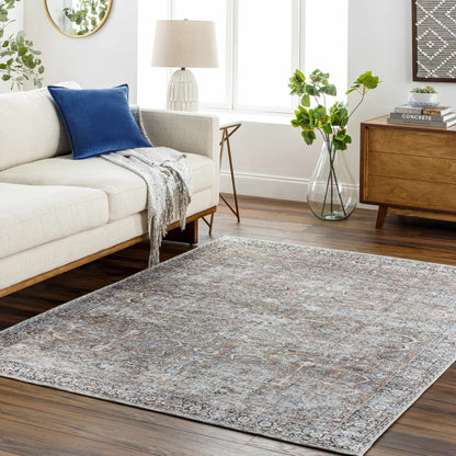 Tan Jill Vintage Washable Area Rug - Decor Addict, LLC