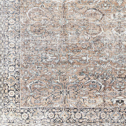 Tan Jill Vintage Washable Area Rug - Decor Addict, LLC