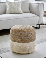 Birkdale 18ft Cylinder Jute Pouf - Decor Addict, LLC