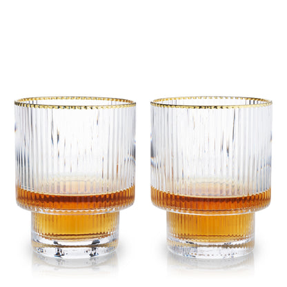Meridian Crystal Tumblers Set of 2 - Decor Addict, LLC