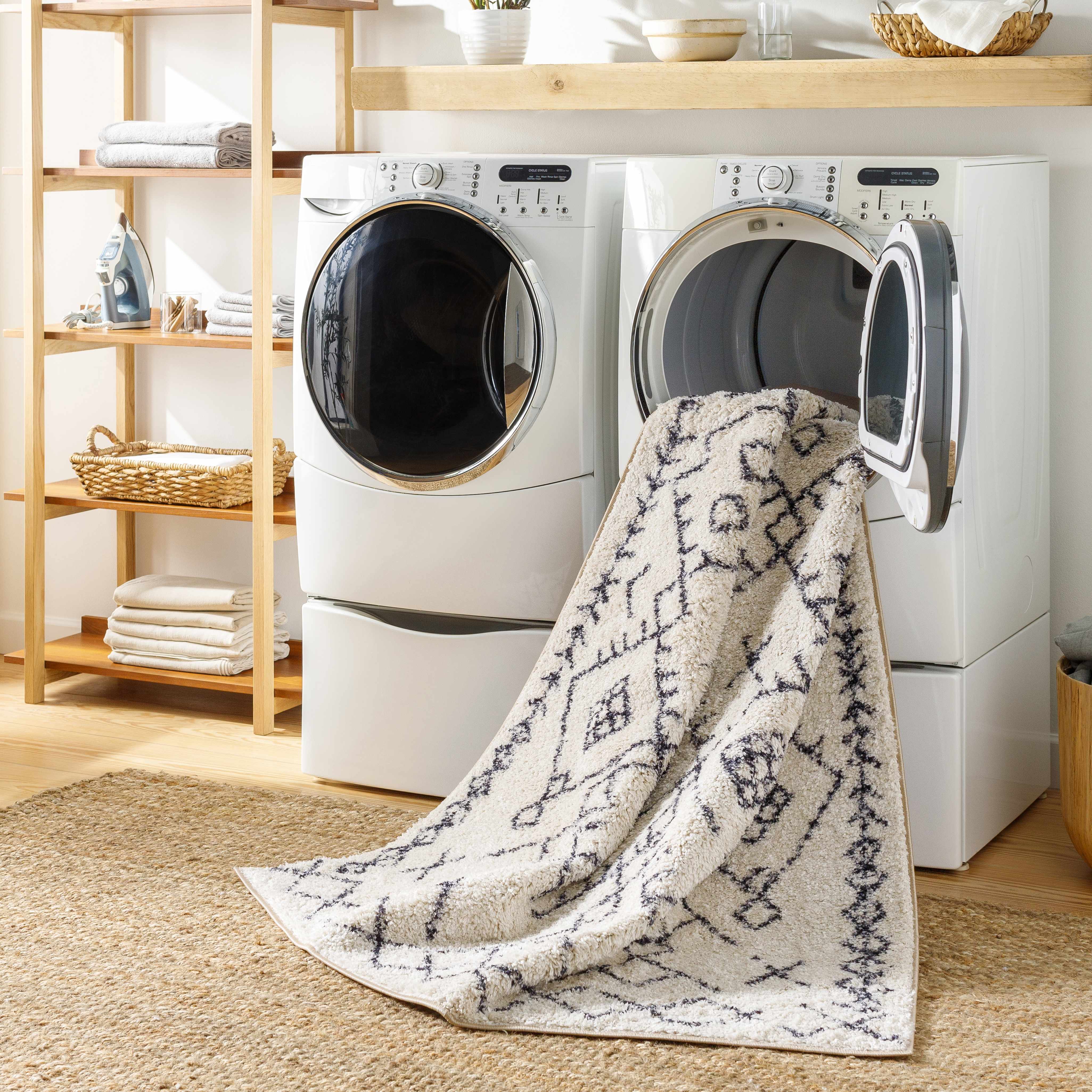 Elyes Beige Washable Area Rug - Decor Addict, LLC