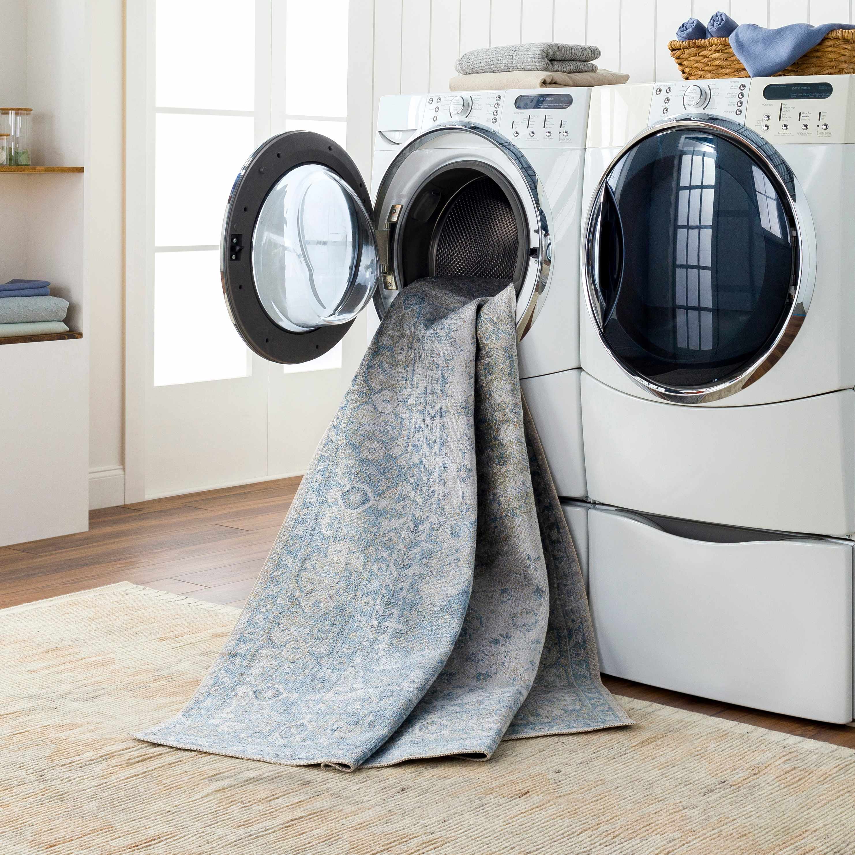 Gael Blue Washable Area Rug - Decor Addict, LLC