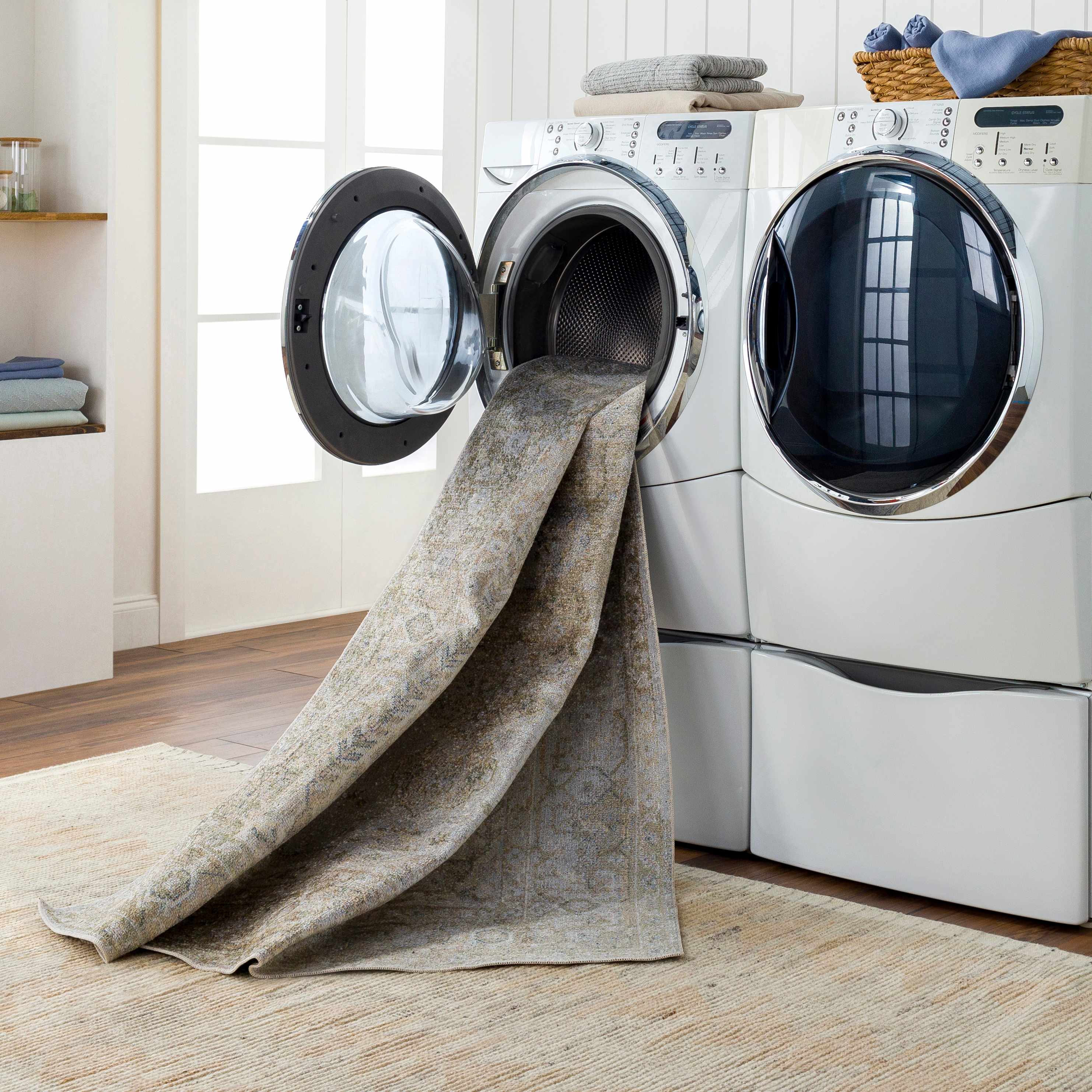 Gael Cream Washable Area Rug - Decor Addict, LLC