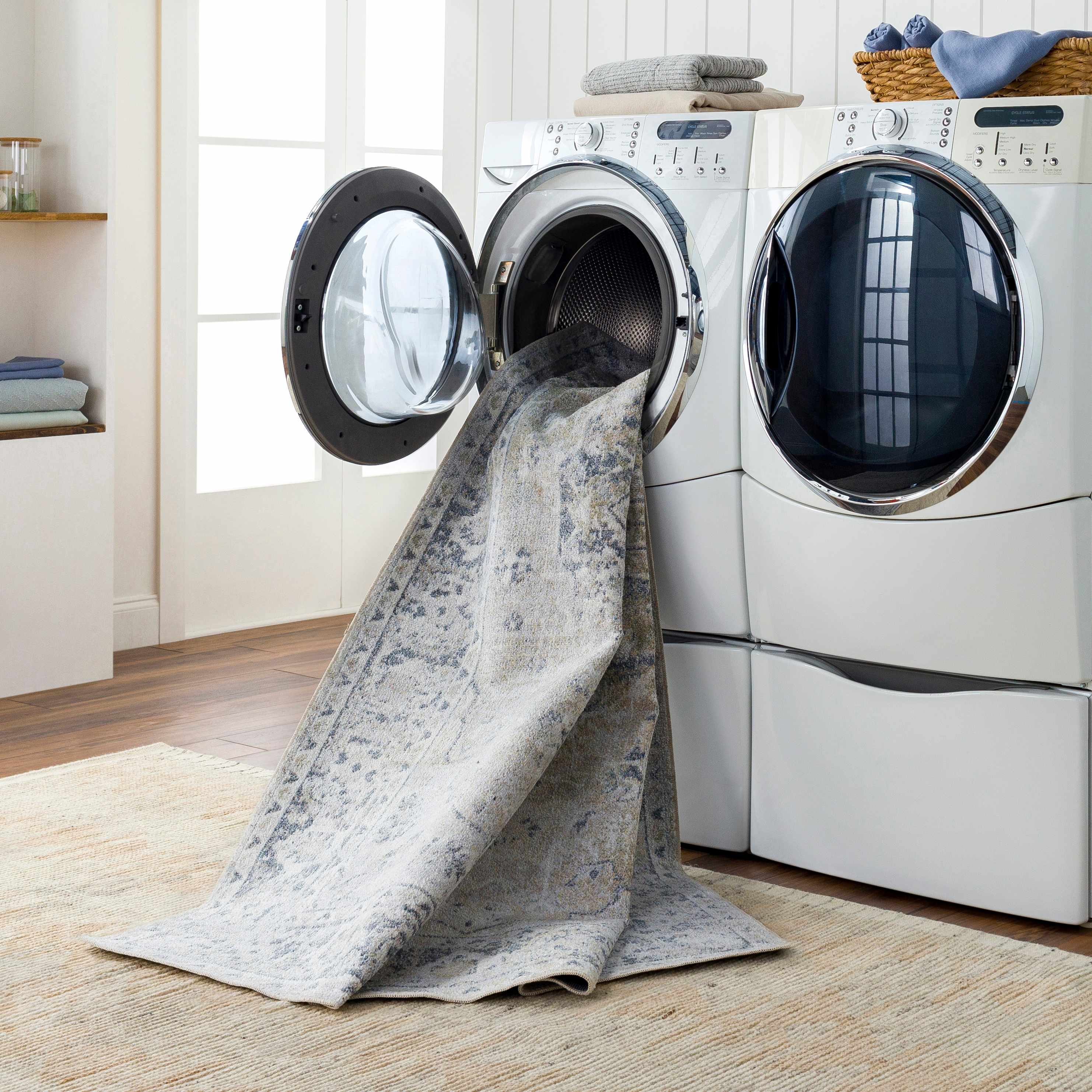 Rudo Beige Washable Area Rug - Decor Addict, LLC