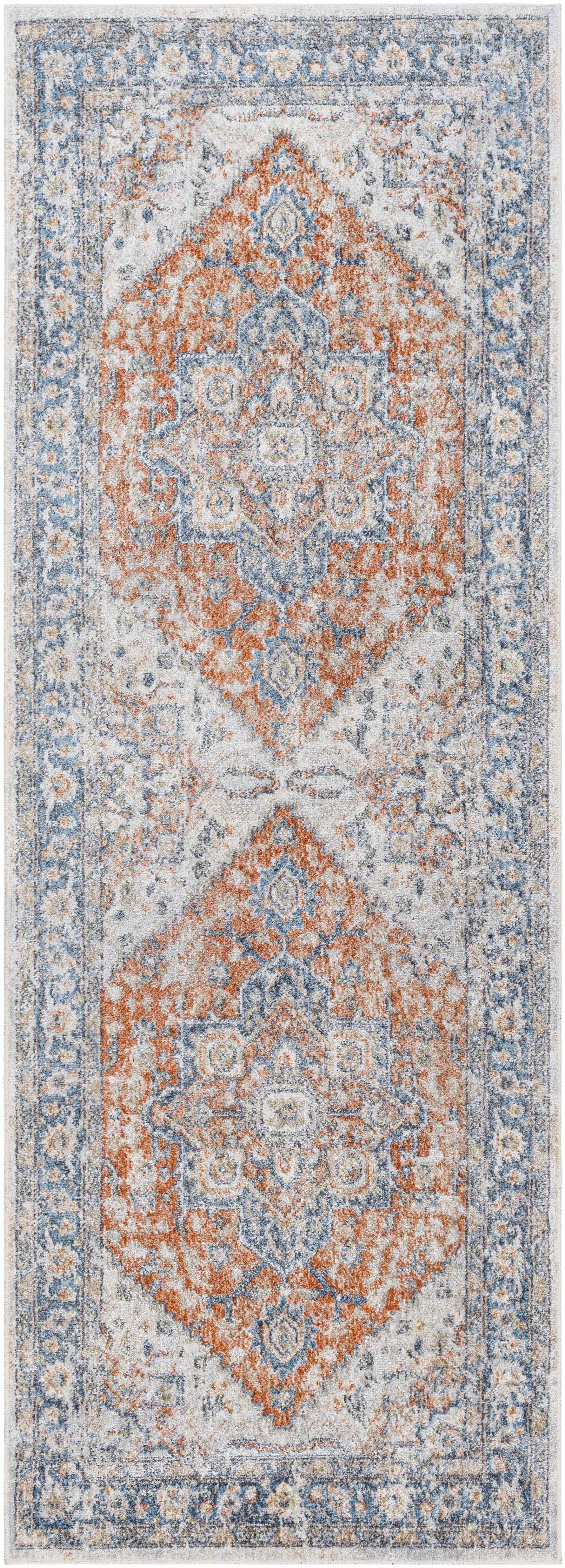 Ezri Rust Washable Area Rug - Decor Addict, LLC