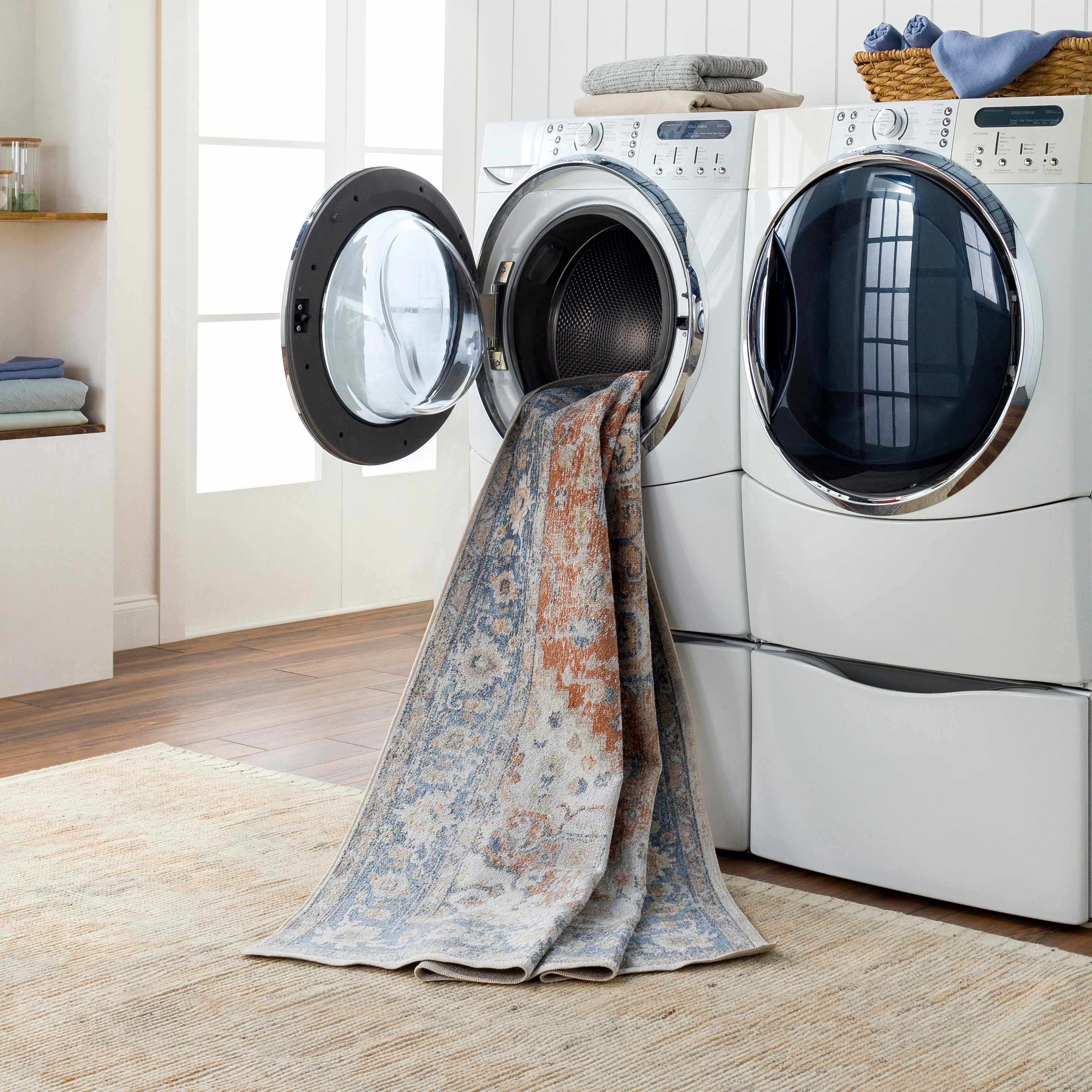 Ezri Rust Washable Area Rug - Decor Addict, LLC