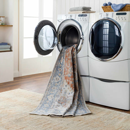 Ezri Rust Washable Area Rug - Decor Addict, LLC