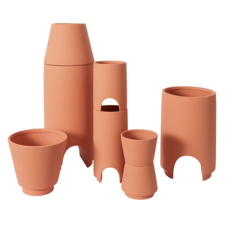 Lucca Stacking Planter - Medium Cylinder — 11" x 17.25" - Decor Addict, LLC