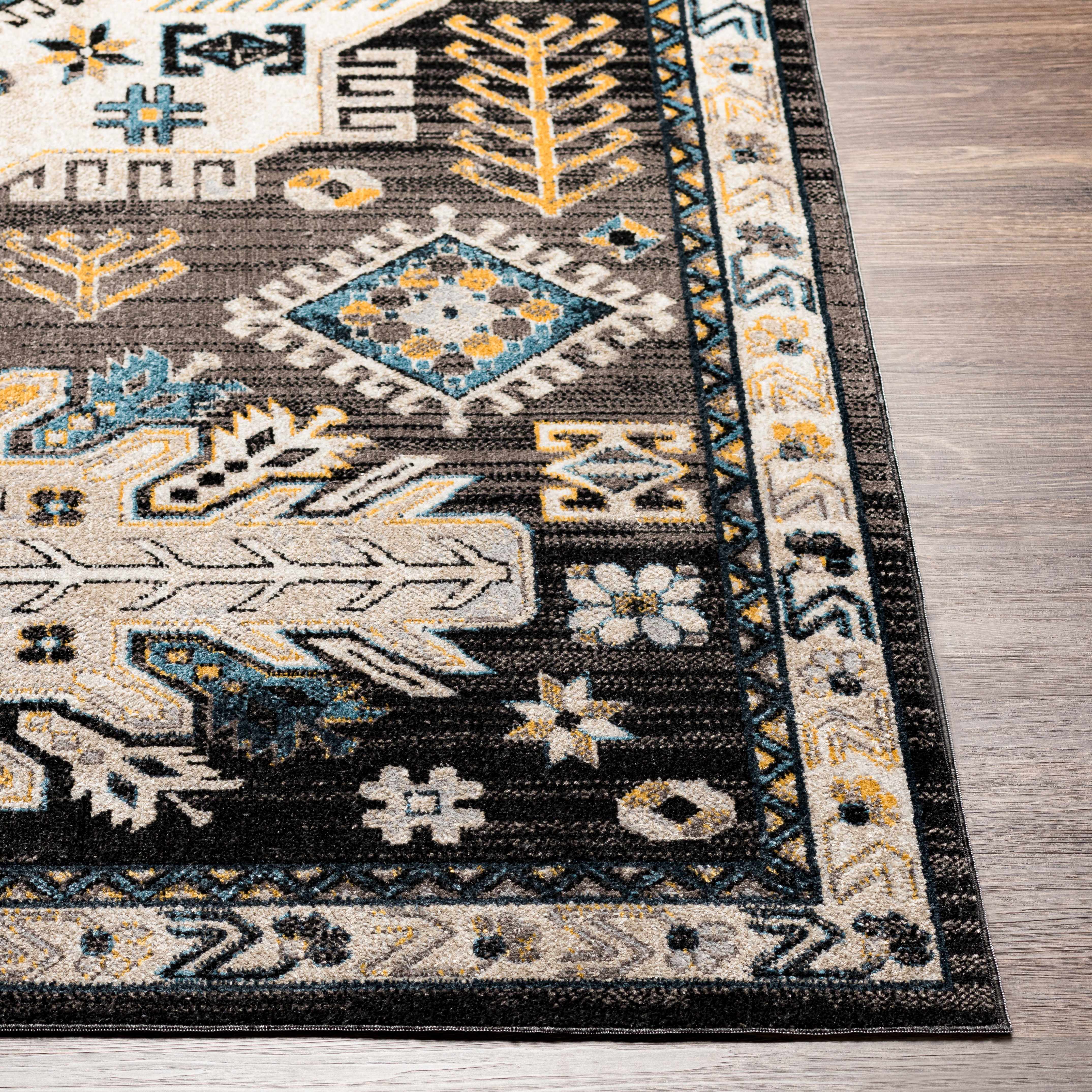 Cabacungan Black & Blue Washable Area Rug - Decor Addict, LLC
