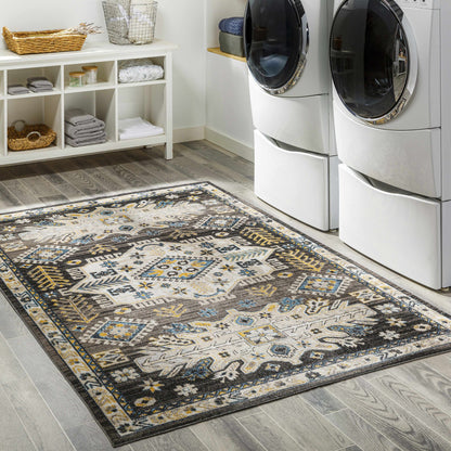 Cabacungan Black & Blue Washable Area Rug - Decor Addict, LLC