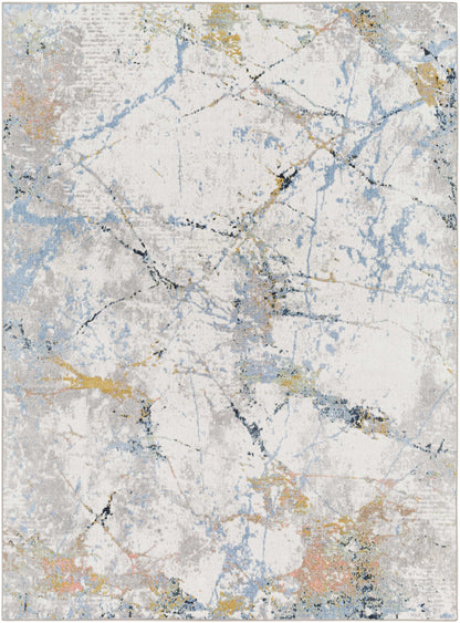 Ajamu Cream Marble Rug Washable - Decor Addict, LLC