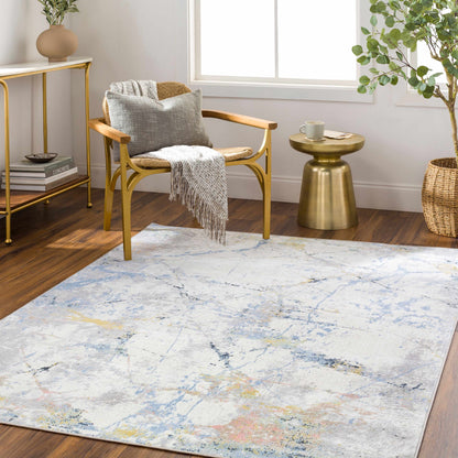 Ajamu Cream Marble Rug Washable - Decor Addict, LLC