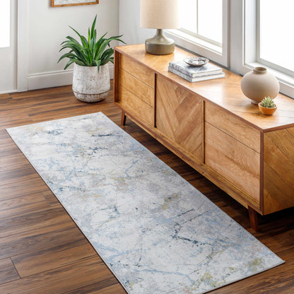 Ajamu Cream Marble Rug Washable - Decor Addict, LLC