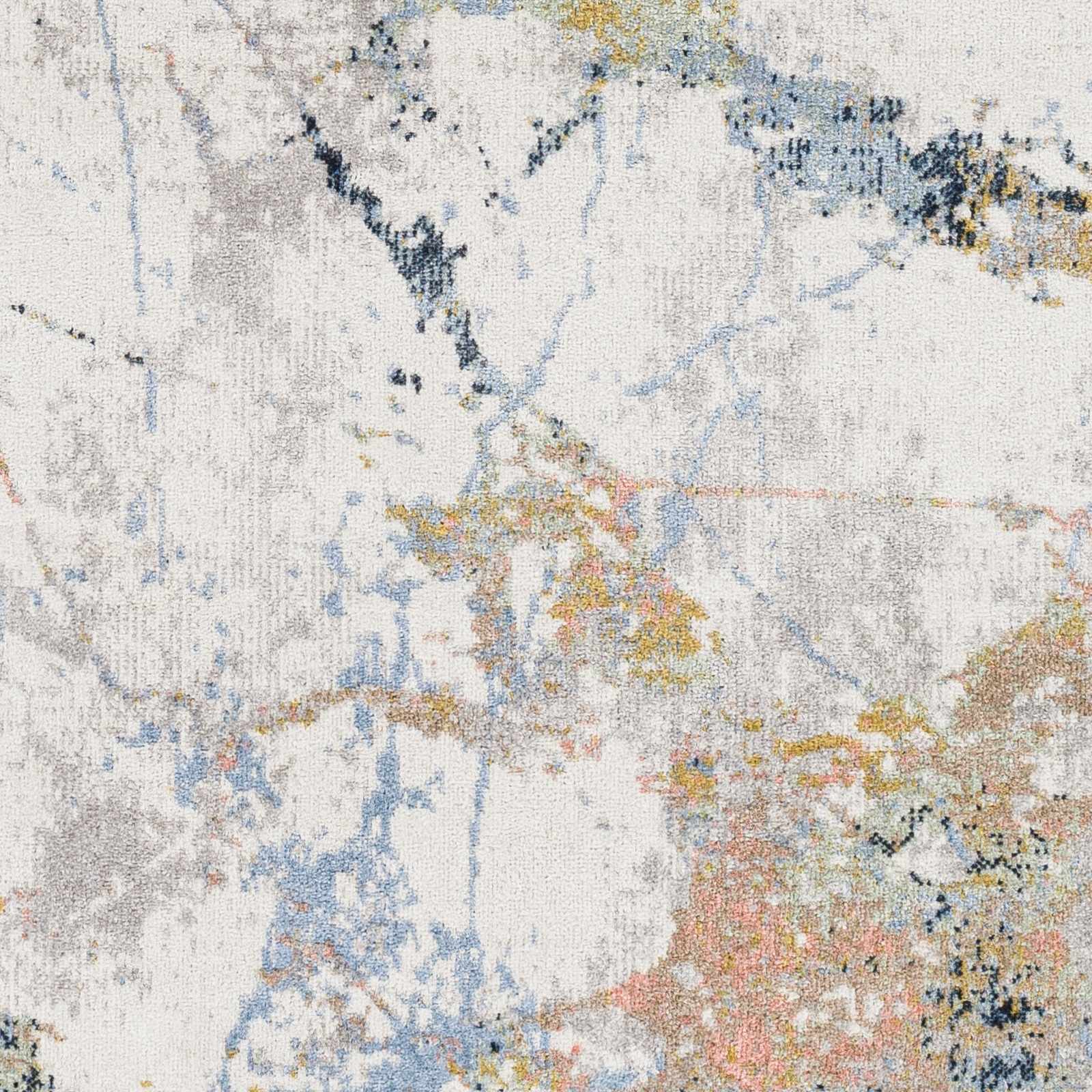 Ajamu Cream Marble Rug Washable - Decor Addict, LLC