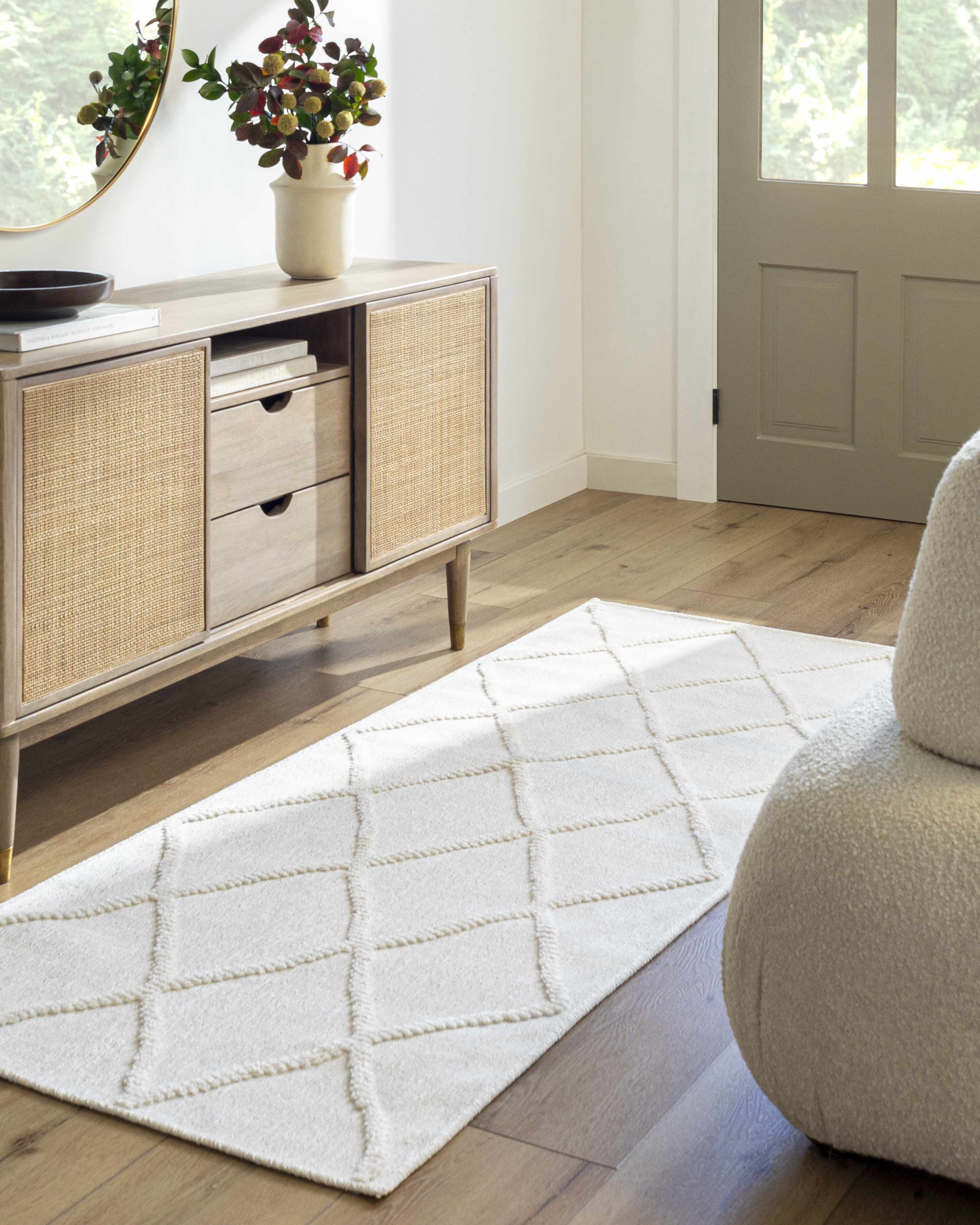 Amani White Washable Area Rug - Decor Addict, LLC