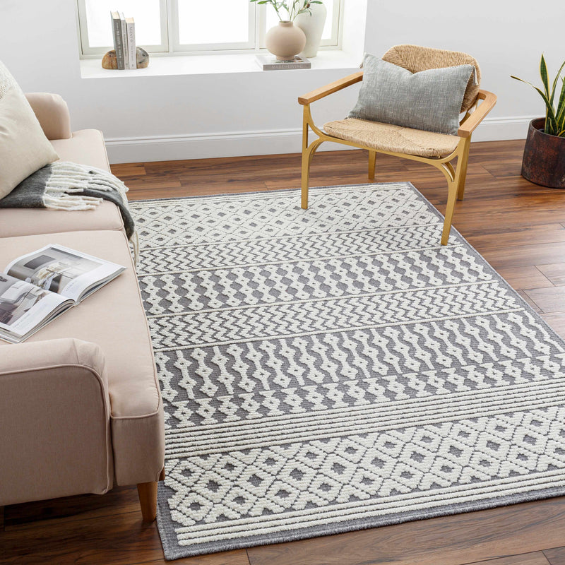 Drago Gray Washable Area Rug - Decor Addict, LLC