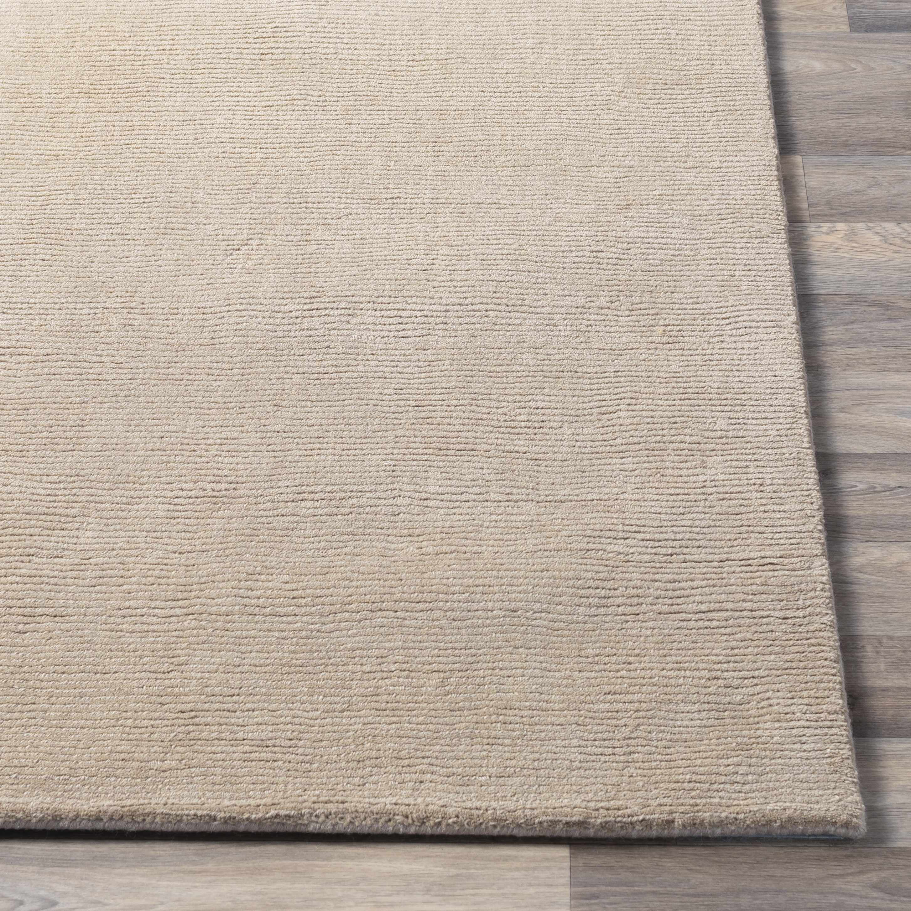 Brockton Solid Tan Wool Rug - Decor Addict, LLC