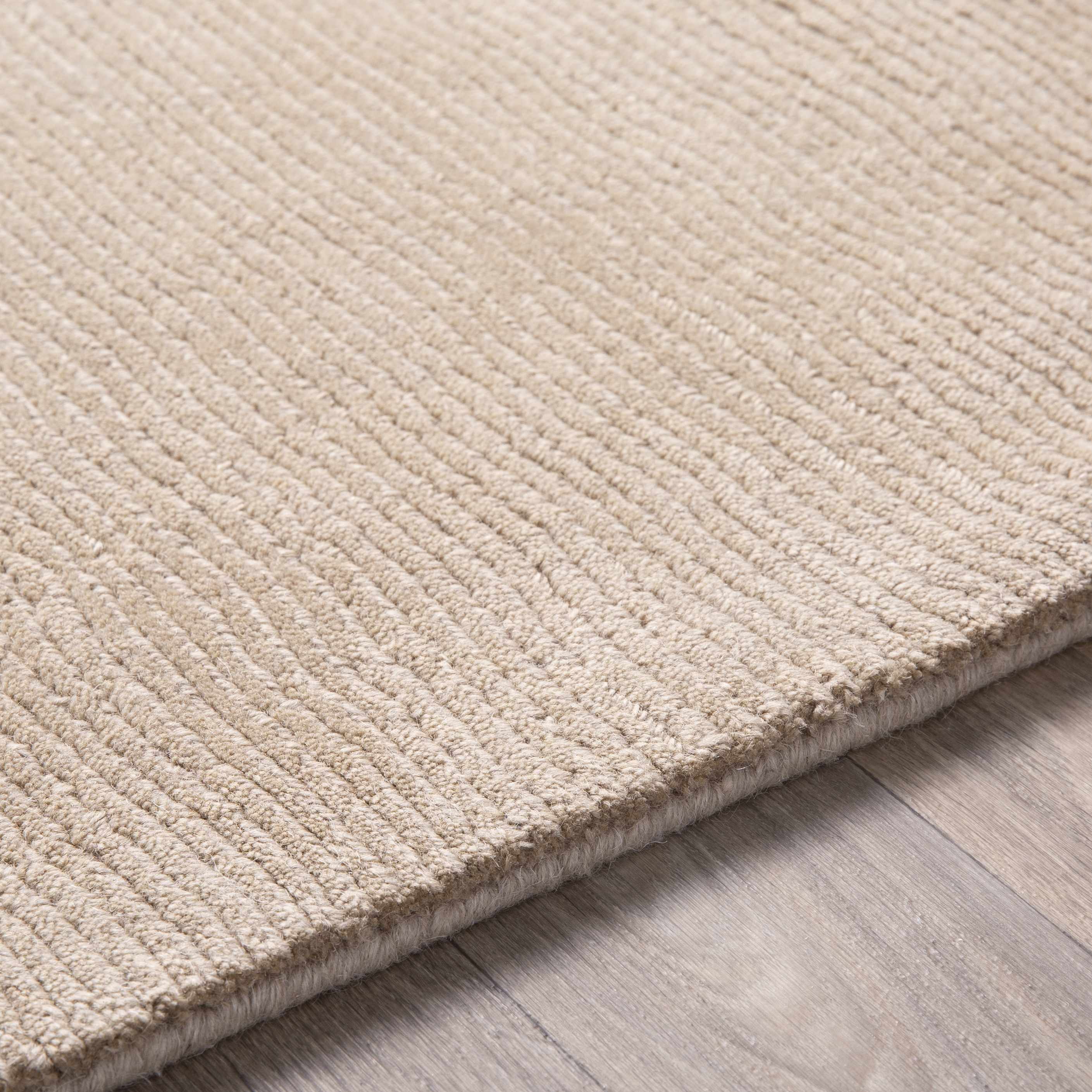 Brockton Solid Tan Wool Rug - Decor Addict, LLC