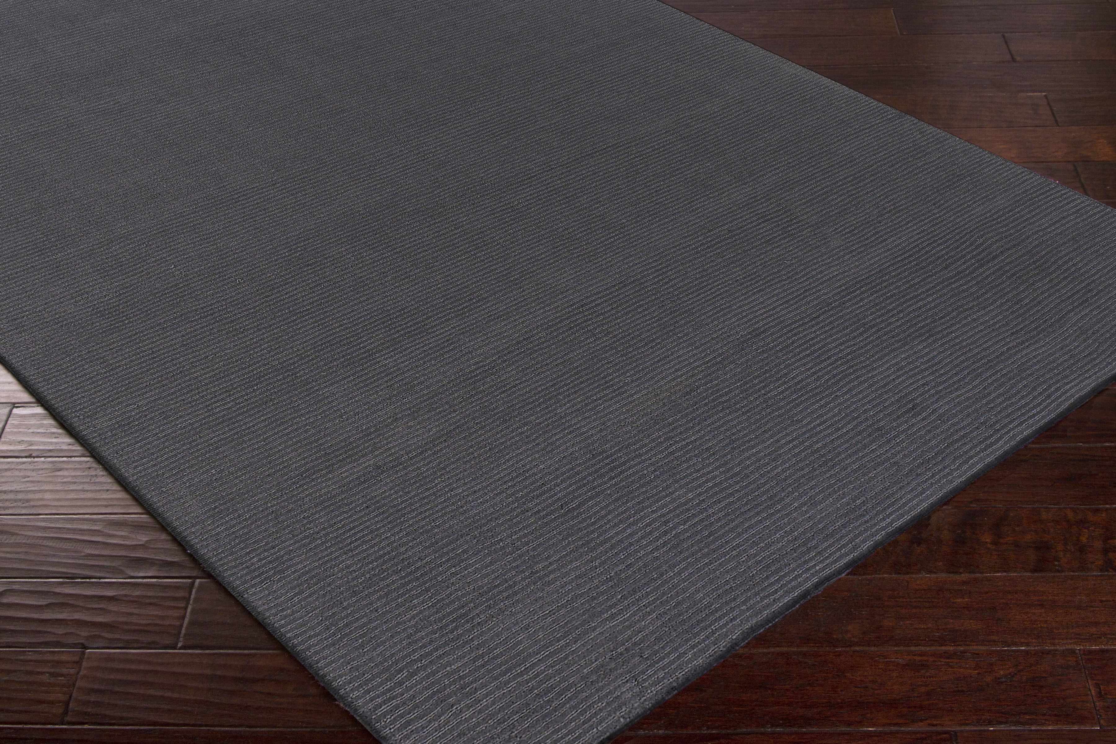 Brockton Solid Wool Charcoal Area Rug - Decor Addict, LLC