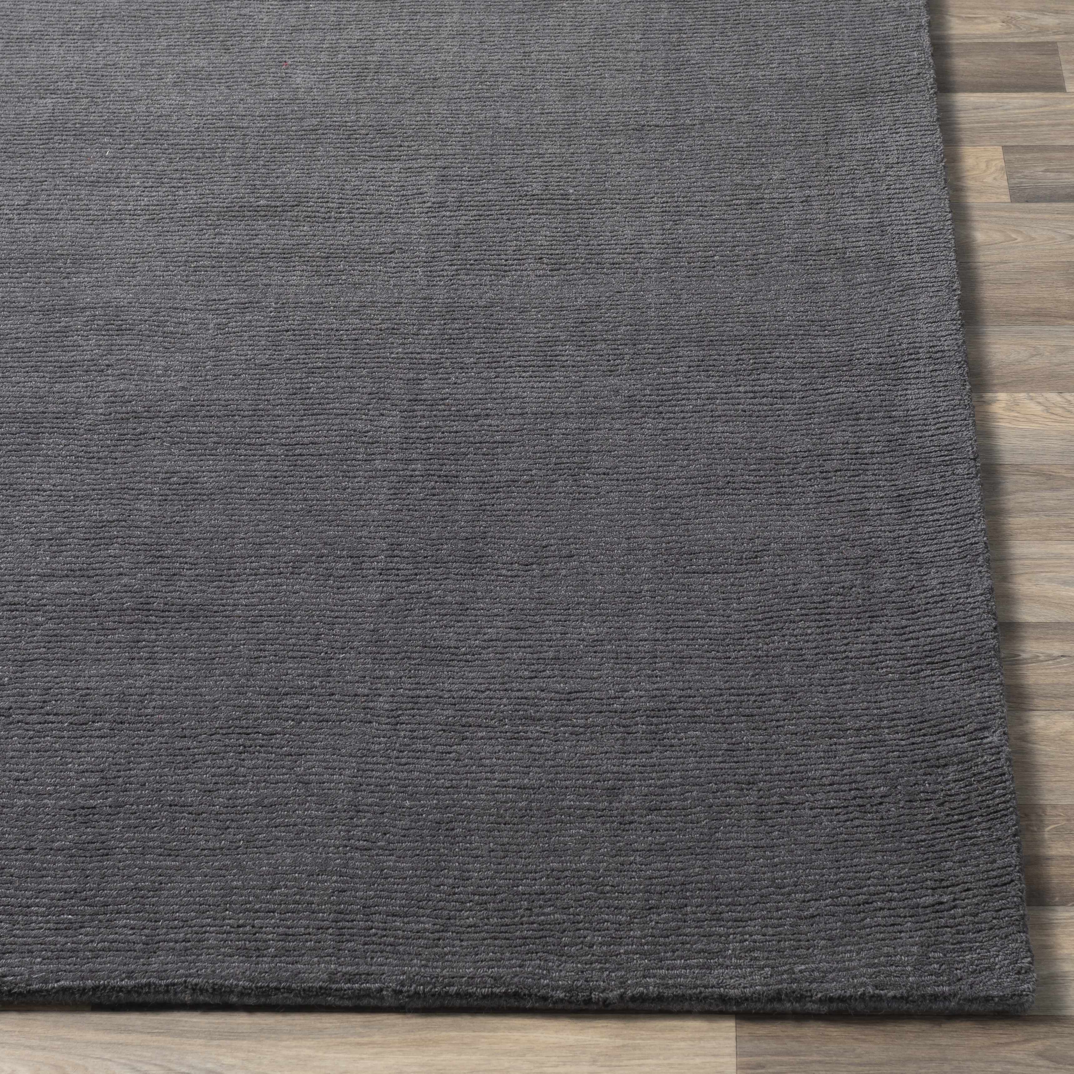 Brockton Solid Wool Charcoal Area Rug - Decor Addict, LLC