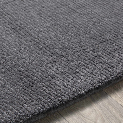 Brockton Solid Wool Charcoal Area Rug - Decor Addict, LLC