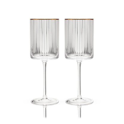 Meridian Crystal Wine Glasses Set of 2 - Decor Addict, LLC