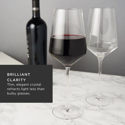 Raye Angled Crystal Bordeaux Decanter & Wine Glass Set - Decor Addict, LLC