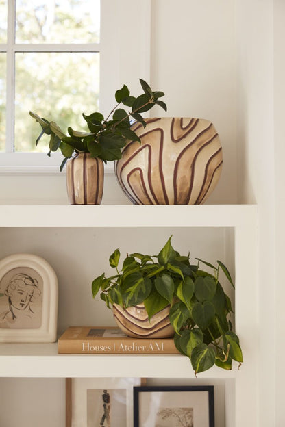 Mollino Collection Rounded Ceramic Pot - Decor Addict, LLC