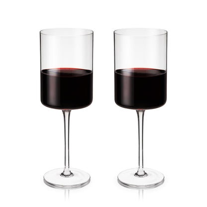Laurel Crystal Red Wine Glasses Set of 2 - Decor Addict, LLC