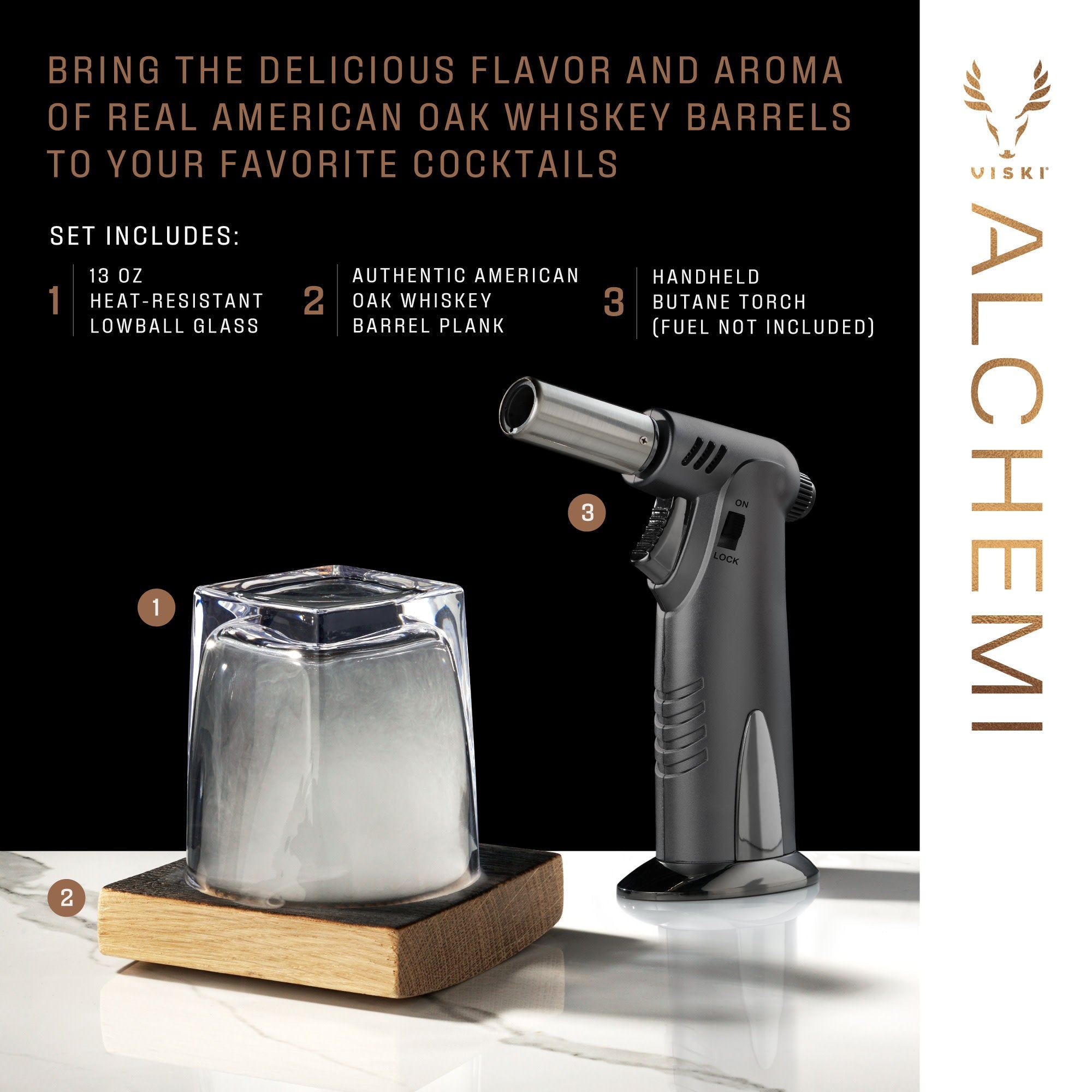 Alchemi Barrel Board Smoking Kit - Decor Addict, LLC