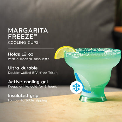 Margarita FREEZE™ in Aqua Blue, Set of 2 - Decor Addict, LLC