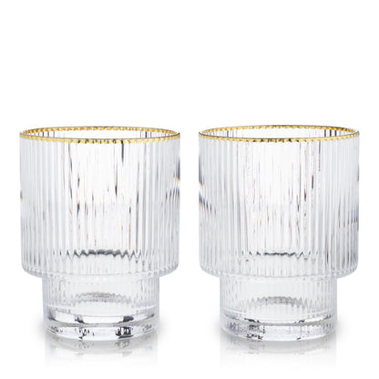 Meridian Crystal Tumblers Set of 2 - Decor Addict, LLC