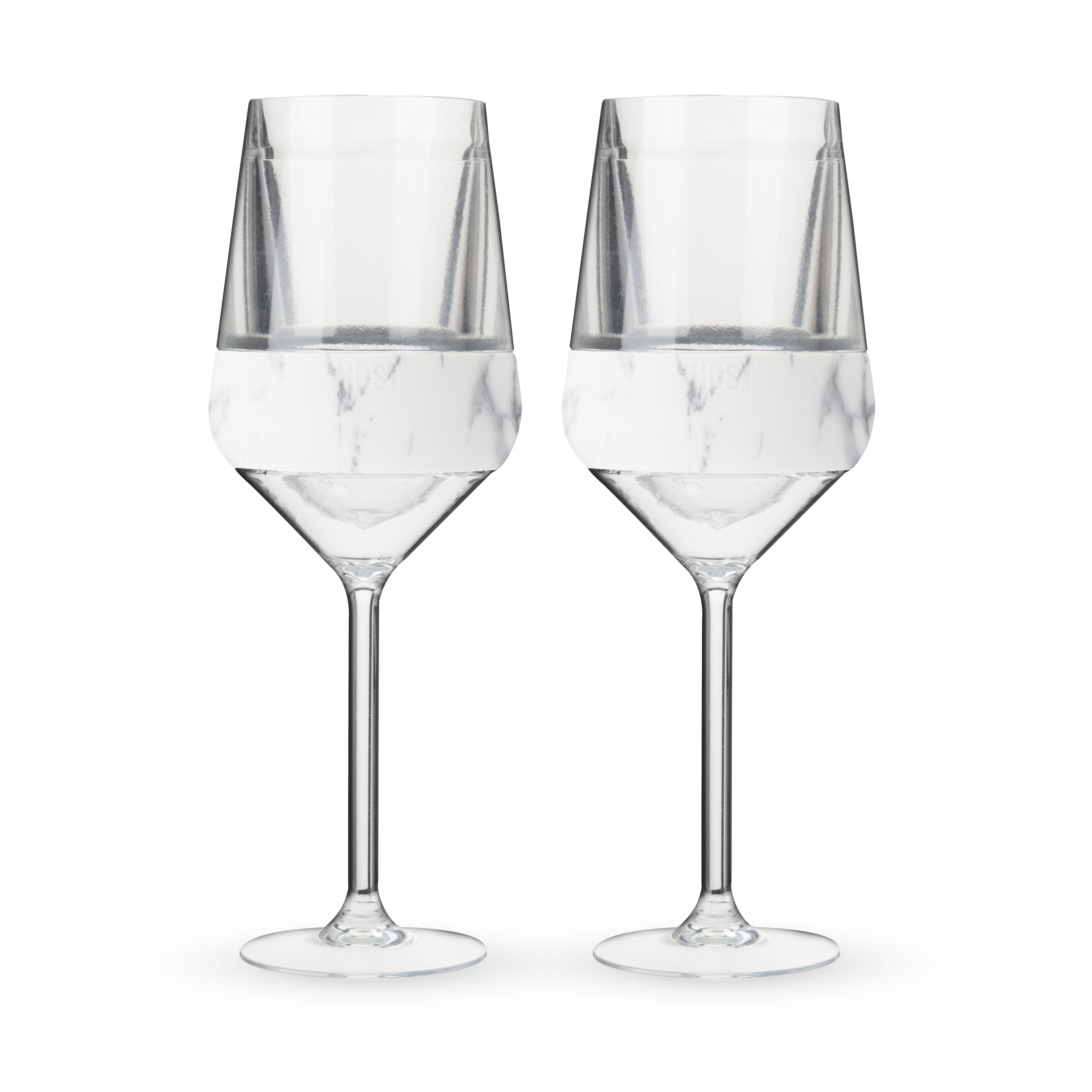 Stemmed Wine FREEZE™ in Marble, Set of 2 - Decor Addict, LLC