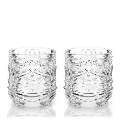 Pacific Crystal Tiki DOF Tumblers Set of 2 - Decor Addict, LLC