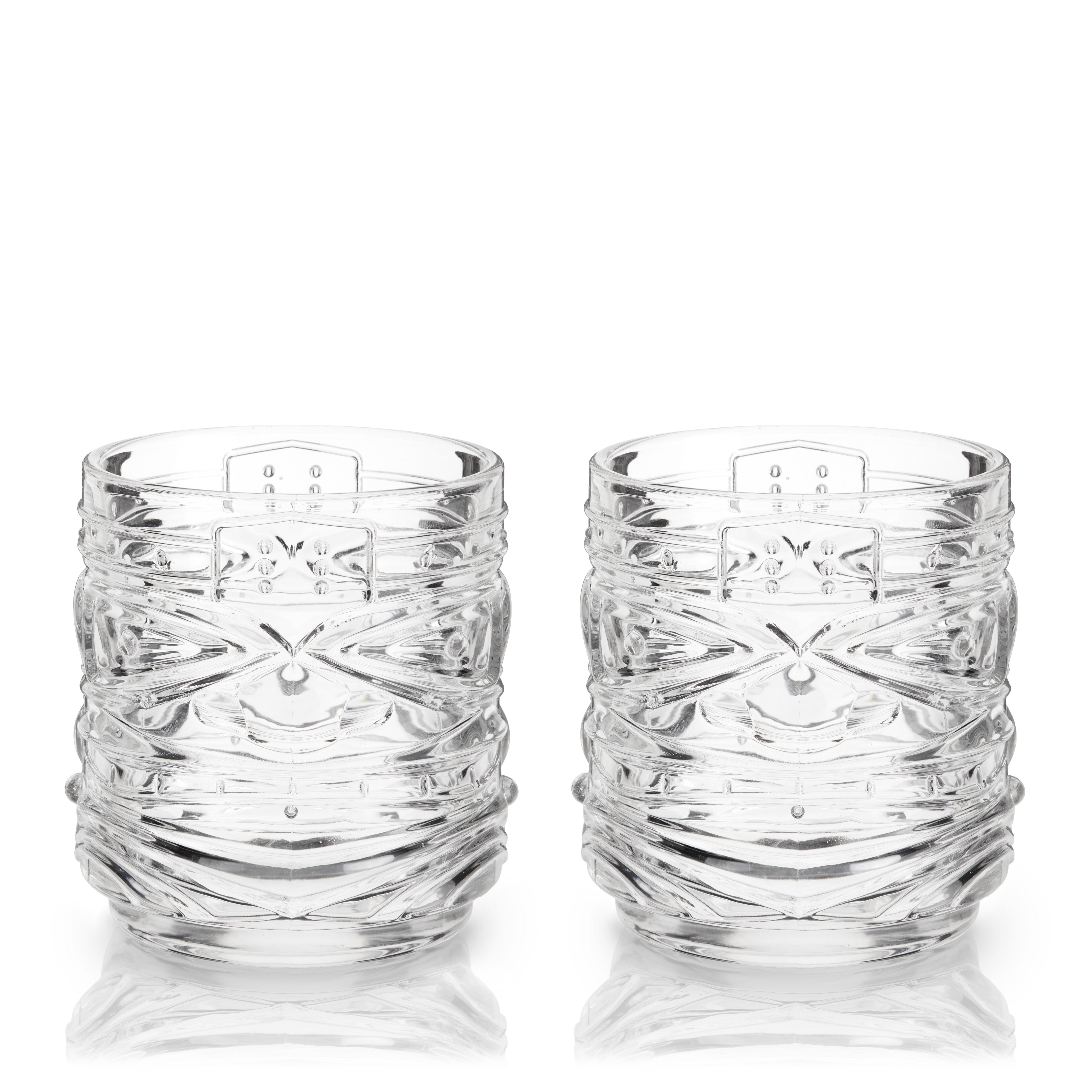 Pacific Crystal Tiki DOF Tumblers Set of 2 - Decor Addict, LLC