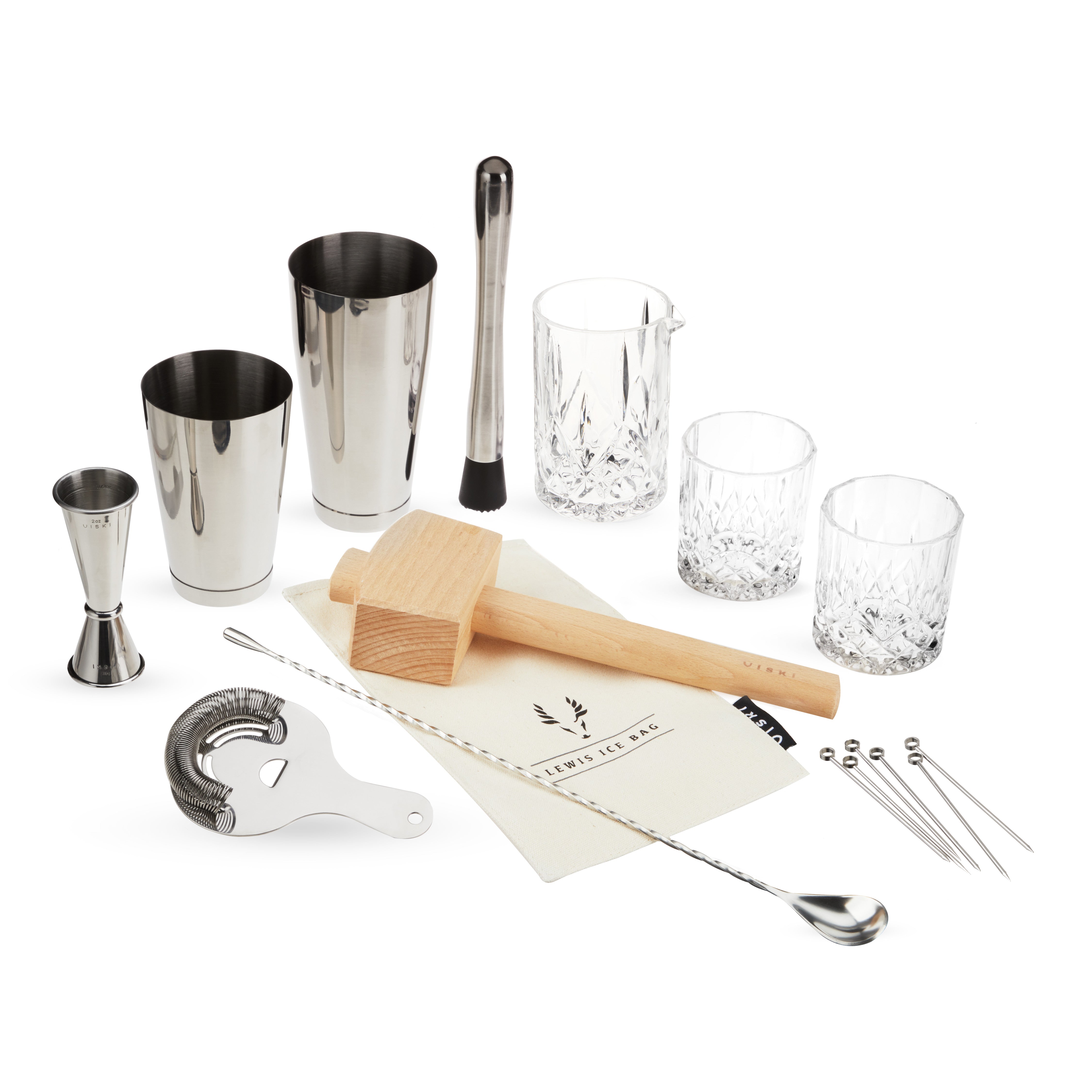 17-Piece Stainless Steel Barware Set - Decor Addict, LLC