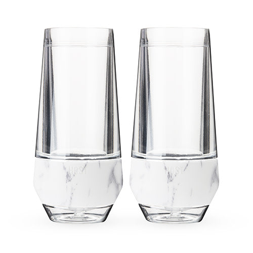 Champagne FREEZE™ in Marble, Set of 2 - Decor Addict, LLC