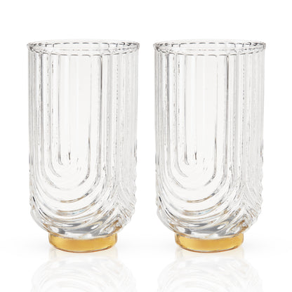 Gatsby Highball Glasses Set of 2 - Decor Addict, LLC