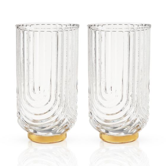 Deco Gatsby Crystal Highball Glasses Viski®