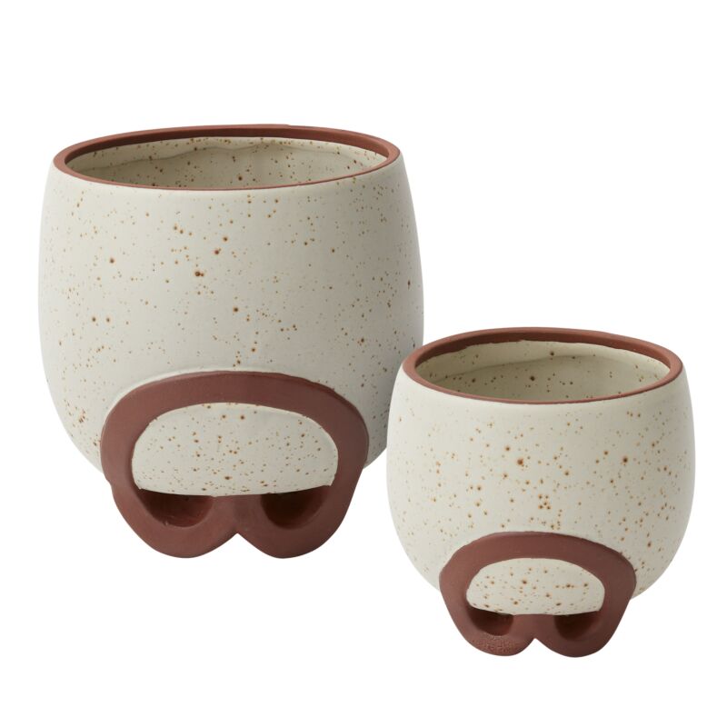 Omni Footed Pot -SM— 5.25" x 5" - Decor Addict, LLC