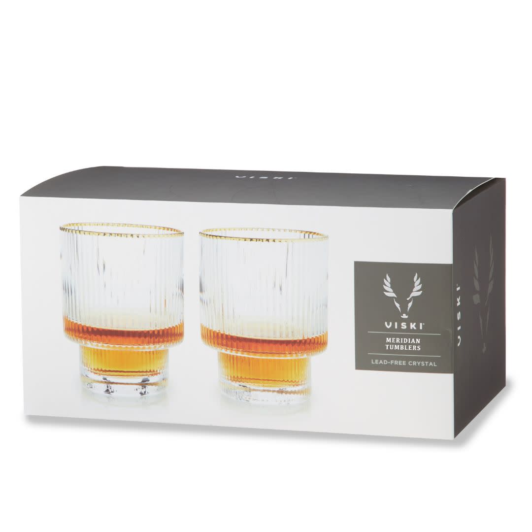 Meridian Crystal Tumblers Set of 2 - Decor Addict, LLC